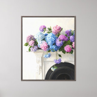 Hydrangea Cascade Canvas Afdruk
