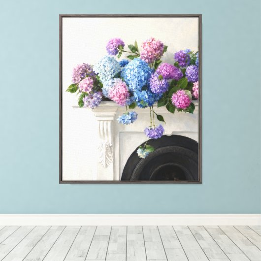 Hydrangea Cascade Canvas Afdruk (Insitu (Houten vloer))