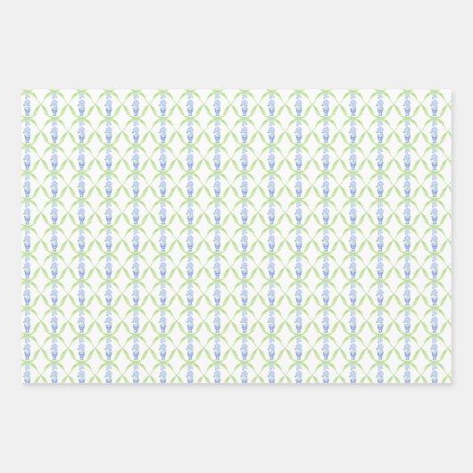 Hydrangea Chinoiserie Grandmillennial Inpakpapier Vel (Voorkant 3)