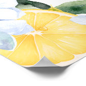 Hydrangea Citroen Bruiloftsborrel Welkomstposter Poster (Hoek)