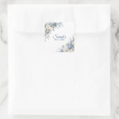 Hydrangea Coastal Bruidsfeest Persoonlijk Vierkante Sticker (Tas)
