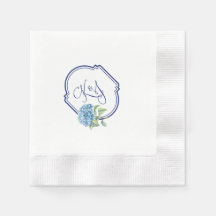 Hydrangea cocktailservetten voor Kristen & Jonatha