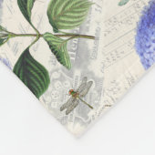 Hydrangea Collage Fleece Deken (Hoek)