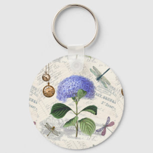 Hydrangea Collage Sleutelhanger