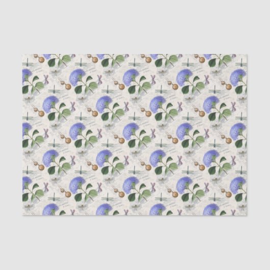 Hydrangea Collage Tissuepapier (Voorkant)