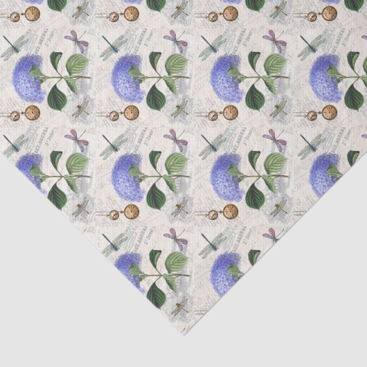Hydrangea Collage Tissuepapier (Detail)