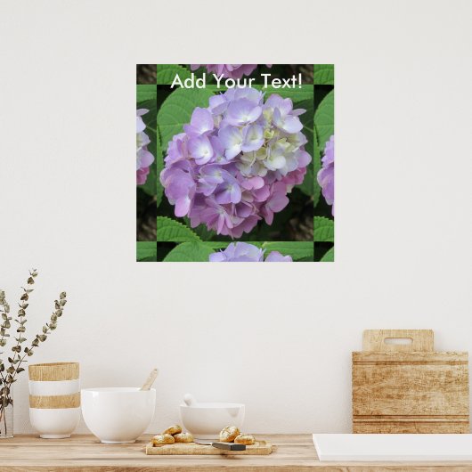 Hydrangea Colorful Flower Poster (Keuken)