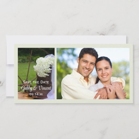 Hydrangea Cowboylaarzen Westerse Save the Date (Voorkant)