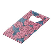 Hydrangea Creditkaart Flessenopener (Voorkant Gekanteld)