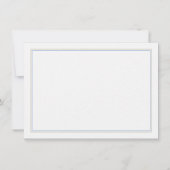 Hydrangea Crest Dusty Blue Classic Wedding Couple Notitiekaartje (Achterkant)