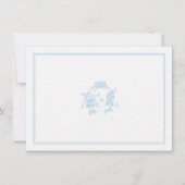 Hydrangea Crest Periwinkle Classic Wedding Couple Notitiekaartje (Voorkant)