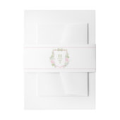 Hydrangea Crest Trouw Monogram Uitnodiging Buik Uitnodigingen Wikkel (Voorkant Voorbeeld)
