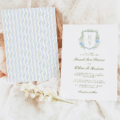 Hydrangea Crest Wedding Invitation Kaart