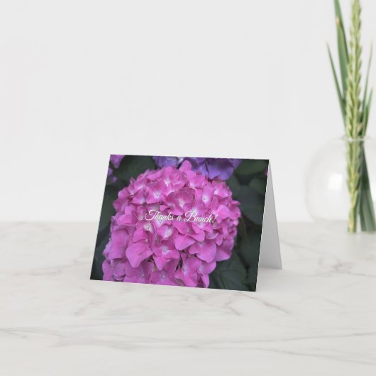 Hydrangea Dank u opmerkingen Bedankkaart (Voorkant)