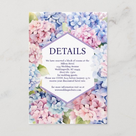 Hydrangea Details Behuizing Kaart (Voorkant)