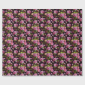 Hydrangea, donker, naadloos bloemenpatroon. cadeaupapier (Vlak)