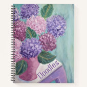 Hydrangea Doodle Sketchbook Notitieboek (Voorkant)