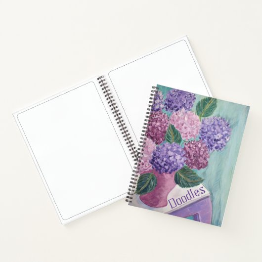 Hydrangea Doodle Sketchbook Notitieboek (Binnen)
