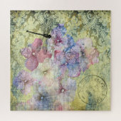 Hydrangea Dragonfly Postmark Ephemera Legpuzzel (Horizontaal)