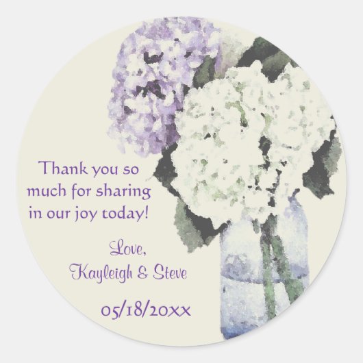 Hydrangea Dreams Favor Stickers (Voorkant)