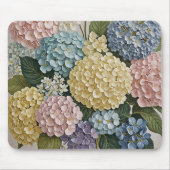 Hydrangea dromen: pastel bloeit muismat (Voorkant)