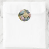 Hydrangea dromen: pastel bloeit ronde sticker (Tas)