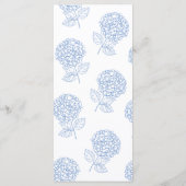 Hydrangea Dusty Blue Floral Modern Wedding Menu (Achterkant)