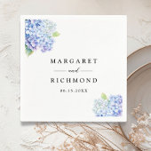 Hydrangea Dusty Blue Floral Wedding Servet
