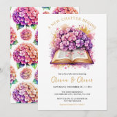 Hydrangea "Een nieuw hoofdstuk begint" Baby shower Kaart (Voorkant / Achterkant)