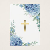 Hydrangea eerste communie herinneringskaart visitekaartje (Voorkant)