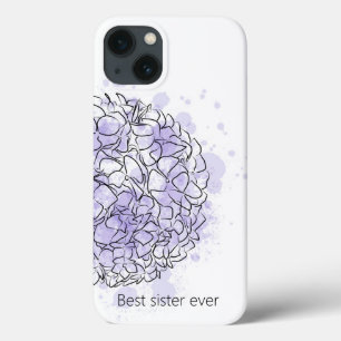 Hydrangea Elegant Aangepast Modern Bue Case-Mate iPhone Case