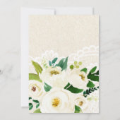 Hydrangea Elegant Classy Floral Lace Burlap Kaart (Achterkant)