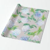 Hydrangea Elegant Easter design Cadeaupapier (Uitgerold)