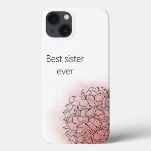 Hydrangea Elegant Gepersonaliseerd meisje Roze Case-Mate iPhone Case