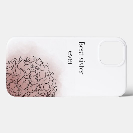Hydrangea Elegant Gepersonaliseerd meisje Roze Case-Mate iPhone Case (Achterkant (horizontaal))