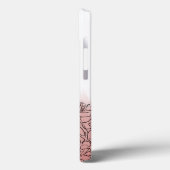 Hydrangea Elegant Gepersonaliseerd meisje Roze Case-Mate iPhone Case (Achterkant / Links)