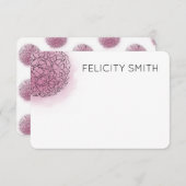 Hydrangea Elegant Persoonlijk Stationery Pink Notitiekaartje (Voorkant / Achterkant)