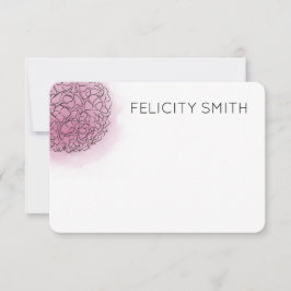 Hydrangea Elegant Persoonlijk Stationery Pink Notitiekaartje
