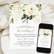 Hydrangea Elegant Roos Greenery Digital Wedding
