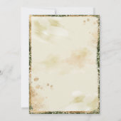 Hydrangea Elegant White Gold Green Floral Wedding Kaart (Achterkant)