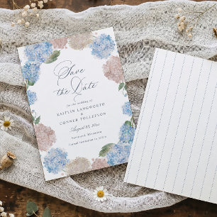 Hydrangea Elegante Bloemige Vintage Trouwdag Save The Date