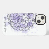Hydrangea Elegante Gepersonaliseerde Moderne Blauw iPhone Hoesje (Achterkant horizontaal)