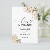 Hydrangea Elegante Witte Bloemen Huwelijk Bedankt (Staand voorkant)