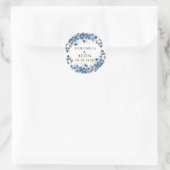 Hydrangea Elegante Witte Rozen Bloemstuk Bruiloft  Ronde Sticker (Tas)