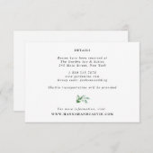 Hydrangea en Eucalyptus bruiloft details Kaart (Voorkant / Achterkant)