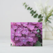 Hydrangea en Gardening Quote Briefkaart (Staand voorkant)