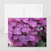 Hydrangea en Gardening Quote Briefkaart (Voorkant / Achterkant)