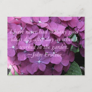 Hydrangea en Gardening Quote Briefkaart