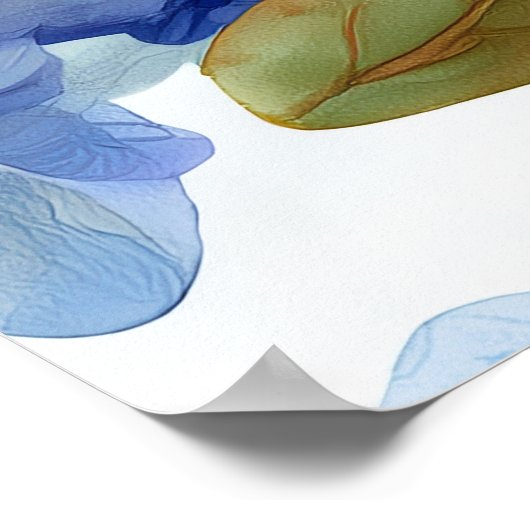 Hydrangea en kersenbloei poster (Hoek)