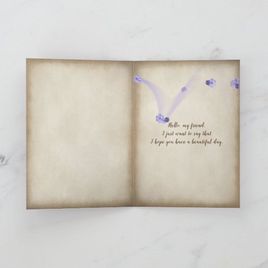 hydrangea en Koningin Anne's Lace bouquet in vase Kaart (Binnen)